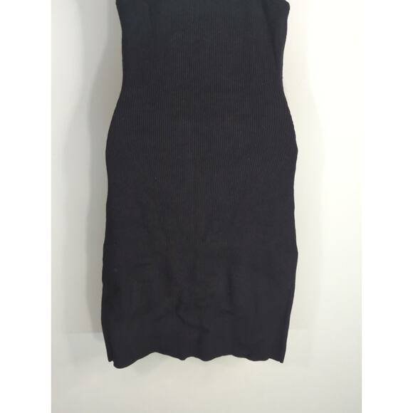 Wilfred Free Black Lenzing Ecovero Ribbed Cut Out Knit Mini Dress Womens Small - Picture 9 of 13